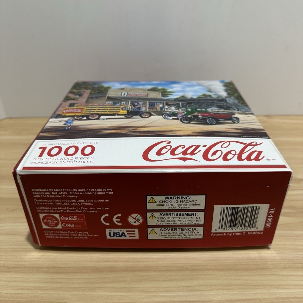 ALL ABOARD Coca-Cola 1000 Piece Jigsaw Puzzle MAJESTIC Coke Train COMPLETE - Picture 7 of 14